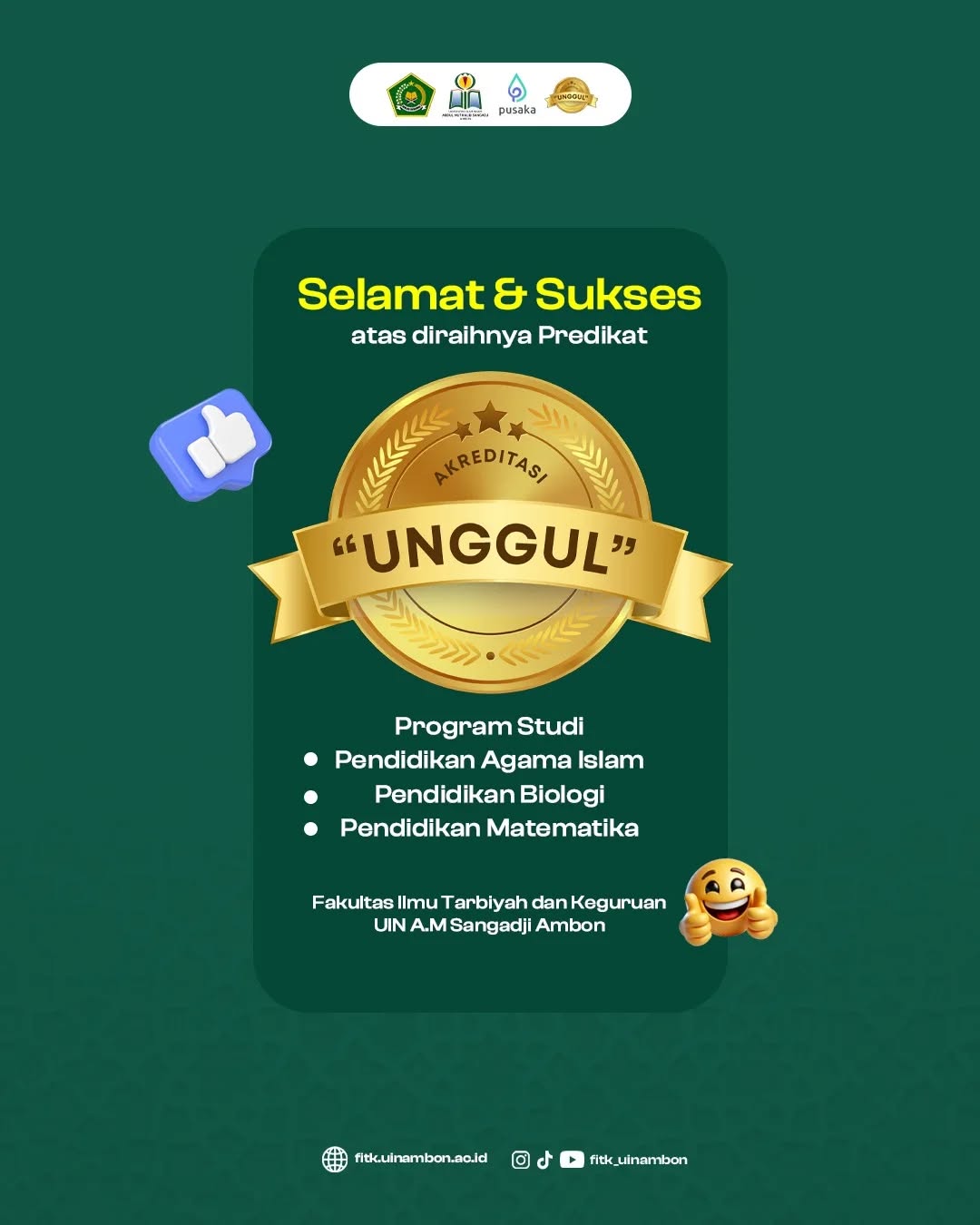 Slamat atas pencapaiannya
😎✅️