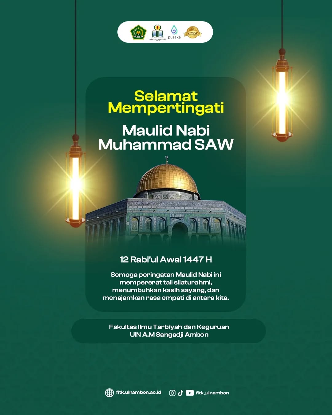 Semoga kita selalu istiqomah meneladani sunnah Rasulullah SAW dan senantiasa diberikan rahmat, hidayah, dan keberkahan dari-Nya.